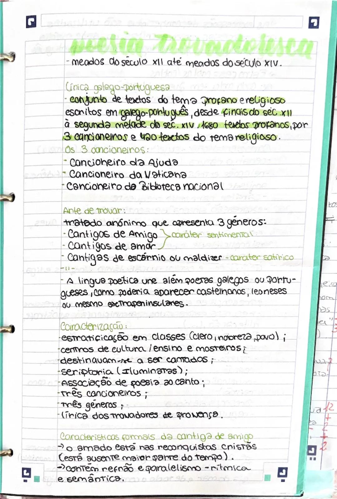 --- OCR Start ---
291
-meados do século XII até meados do século XIν.
Cinica galego-portuguesa
-conjunto de teretos do tema profano ereligio