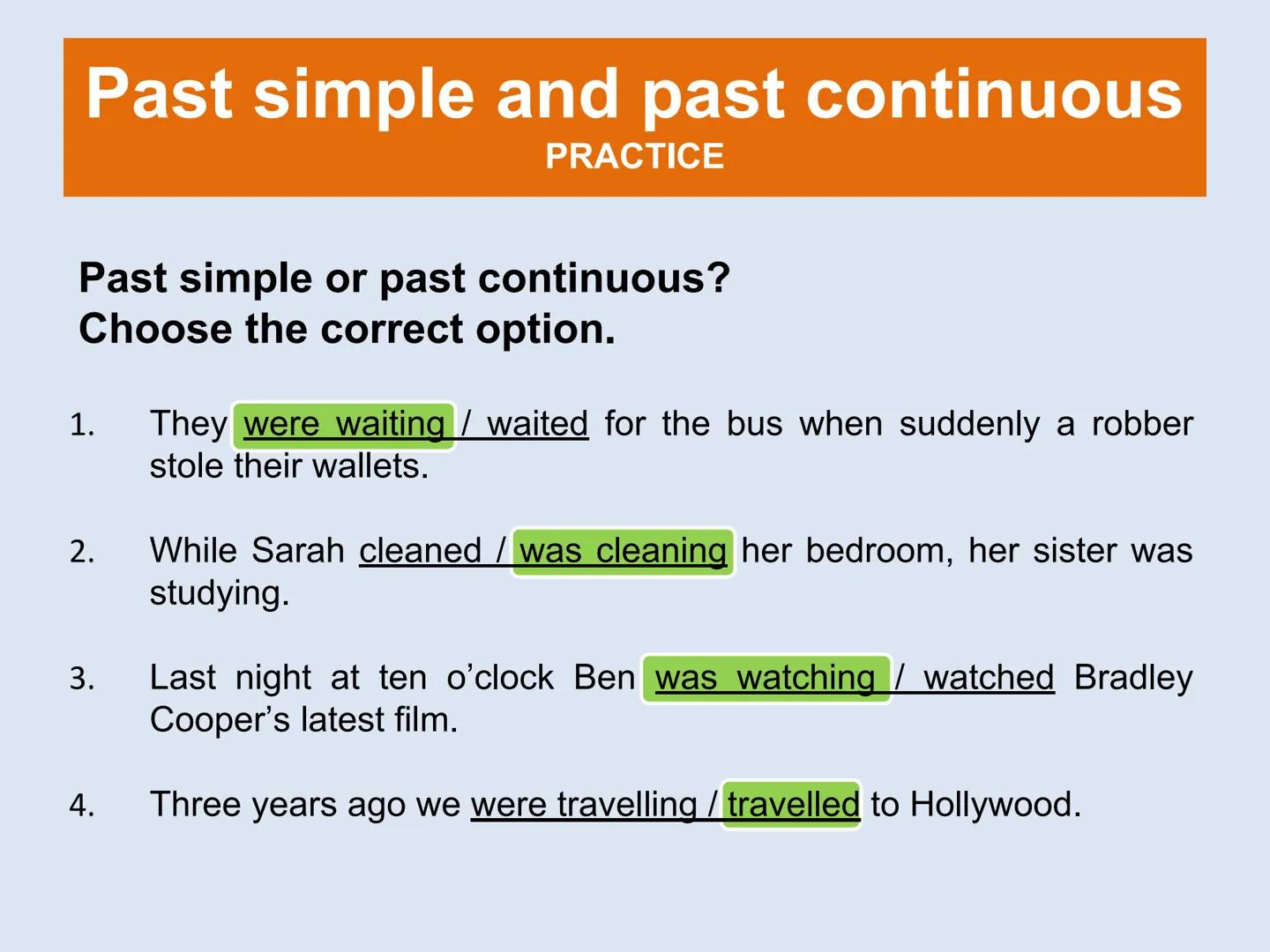 # Past simple and past continuous
9th Grade # Past simple
USE
Gordon Ramsay cooked dinner
for his family yesterday.
Yesterday
Past
Present