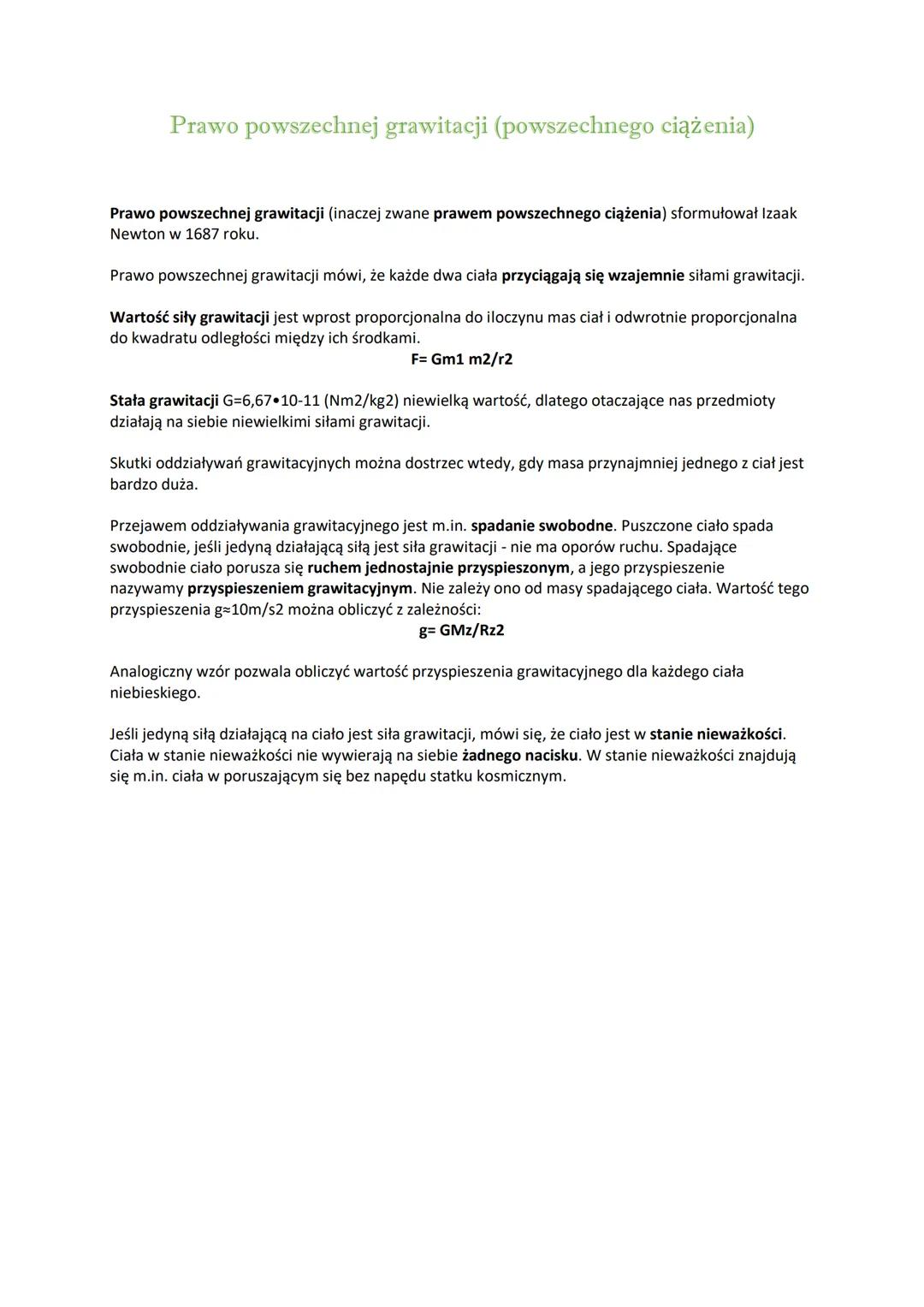 # Prawo powszechnej grawitacji (powszechnego ciążenia)
Prawo powszechnej grawitacji (inaczej zwane prawem powszechnego ciążenia) sformułowa