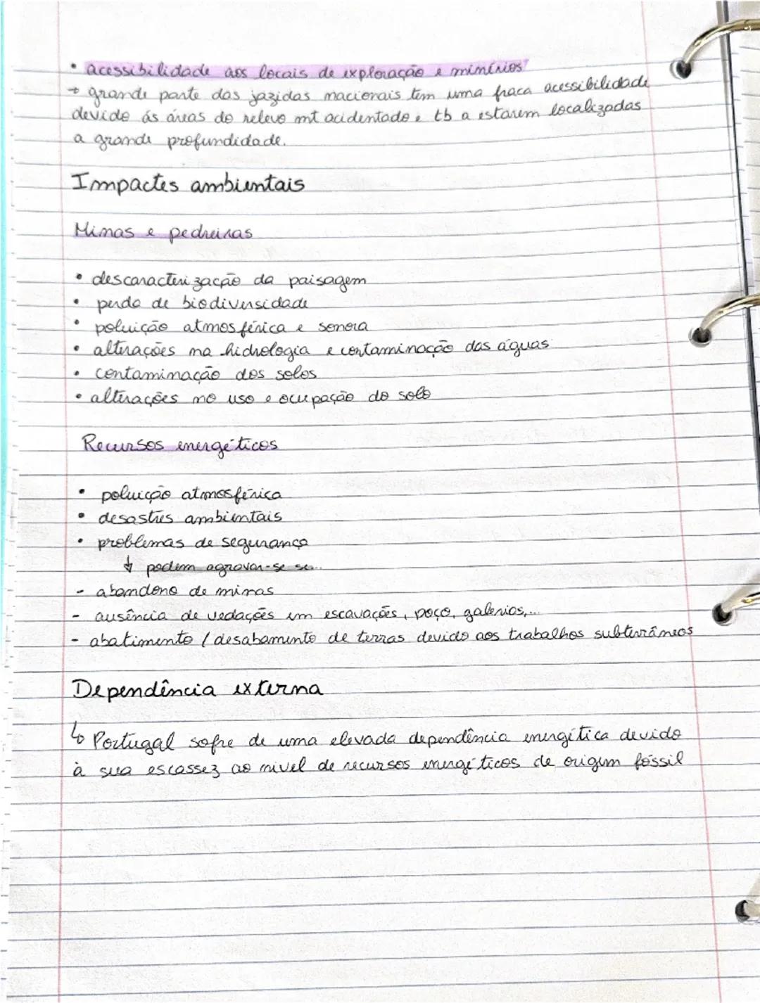 # Recursos do subsolo
4 são elementos / substâncias naturais que existem no subsoto
fermados por processes grológicos.
- são utilizados pe