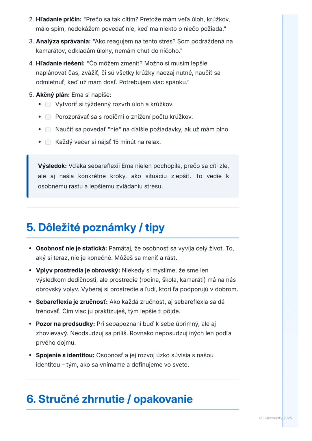 # Osobnosť a jej rozvoj
1. Prehľad / úvod
Táto téma je pre mňa dosť dôležitá, lebo sa týka toho, kto sme a prečo sa
správame tak, ako sa s