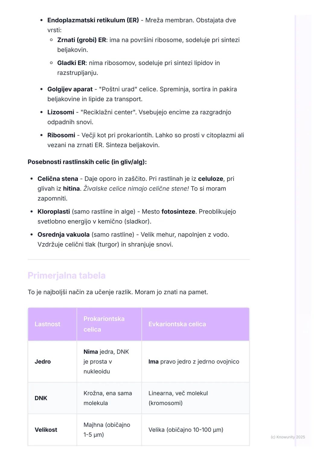 # Zgradba prokariontske in
evkariontske celice
Uvod in osnovni pojmi
Vse živo je zgrajeno iz celic. Celica je osnovna gradbena in delovna