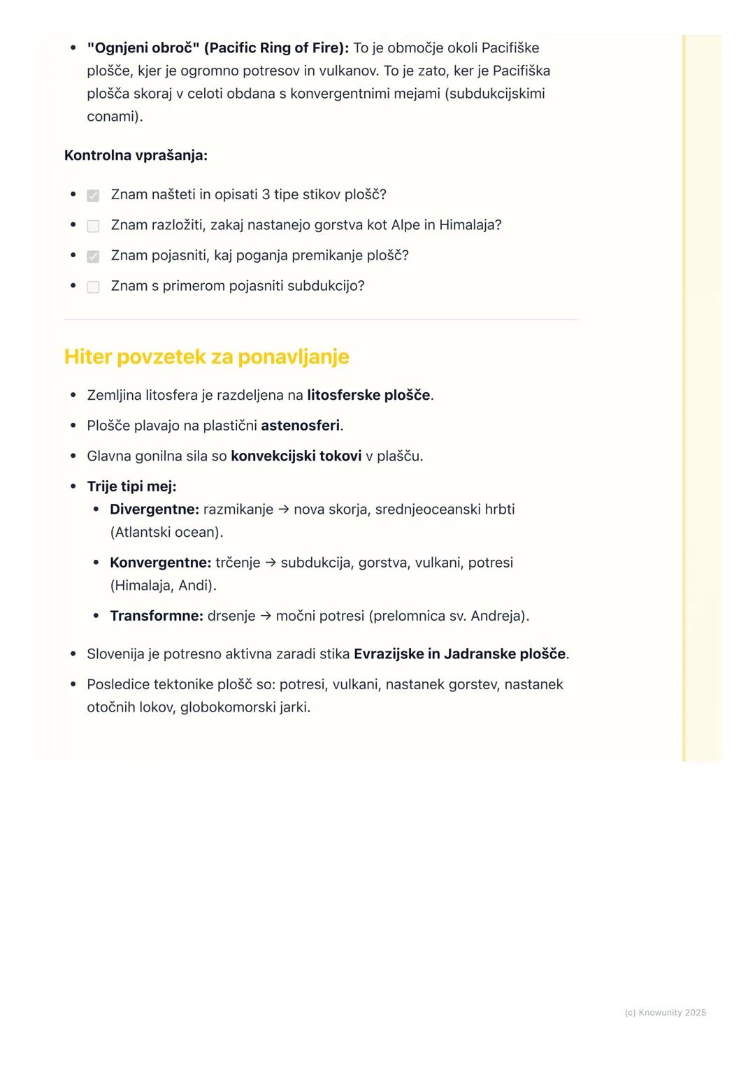 # Tektonika plošč
Uvod v tektoniko plošč
Teorija o tektoniki plošč je temeljna ideja v geologiji. Razlaga, da Zemljina
zunanja trdna plast