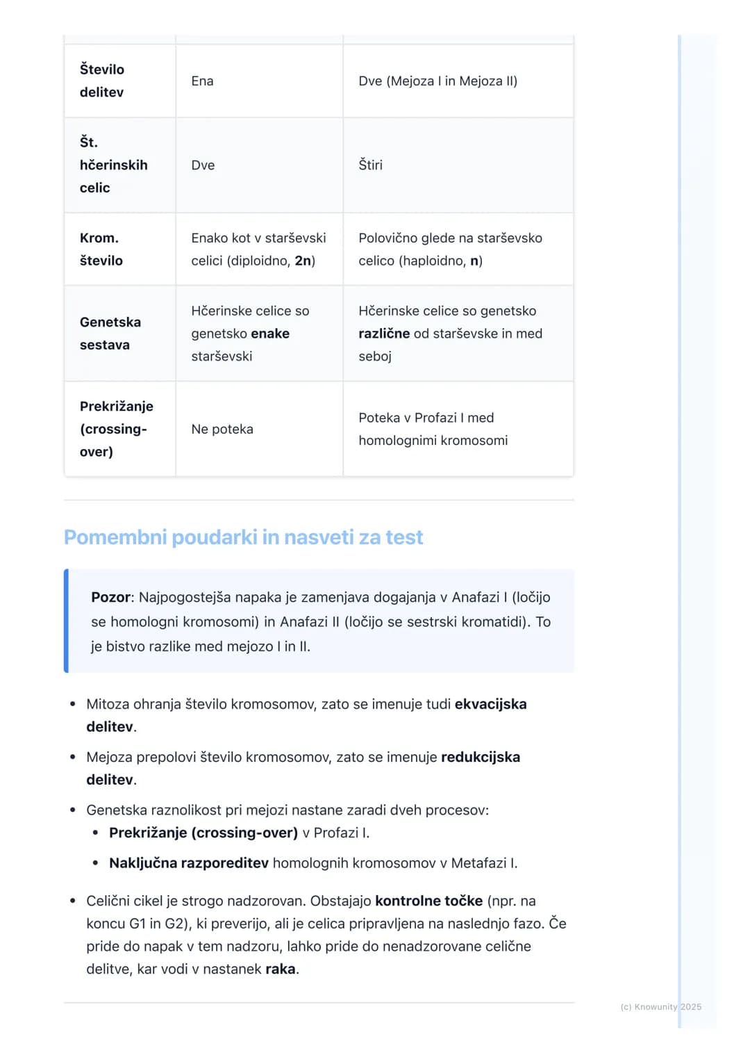 # Celični cikel in delitev celic
Splošno o celičnem ciklu
Celični cikel je urejen proces, skozi katerega gre celica od svojega nastanka do