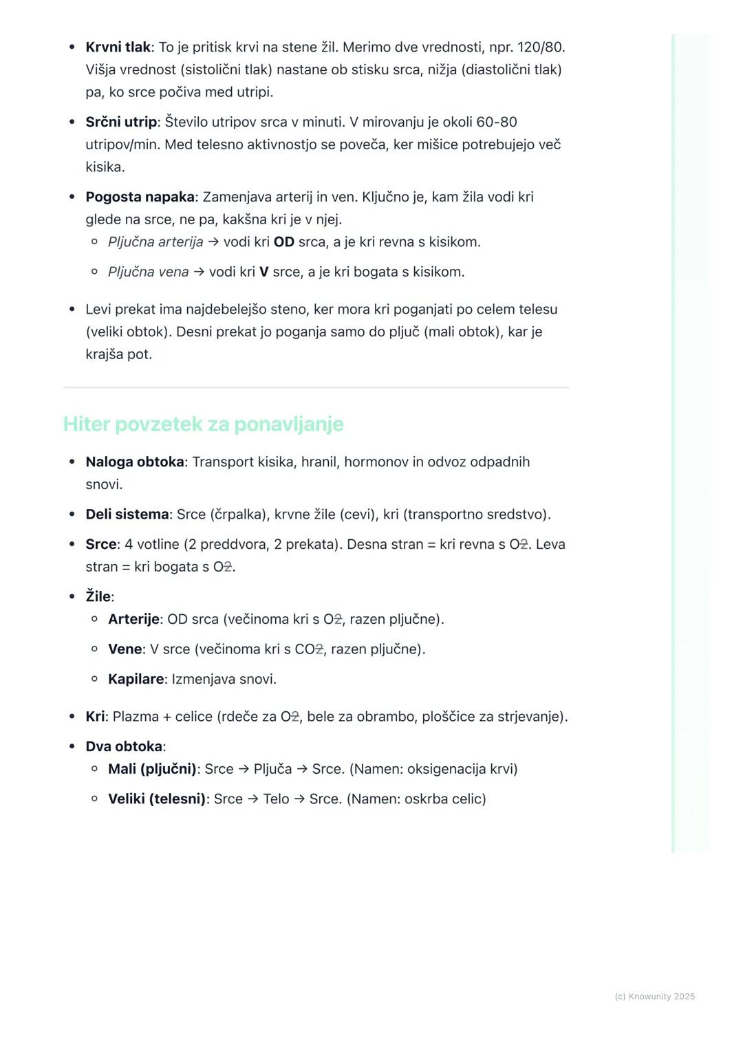 # Krvni obtok
Uvod v krvni obtok
Krvni obtok je transportni sistem našega telesa. Predstavljam si ga kot mrežo
cest (krvne žile), po kater