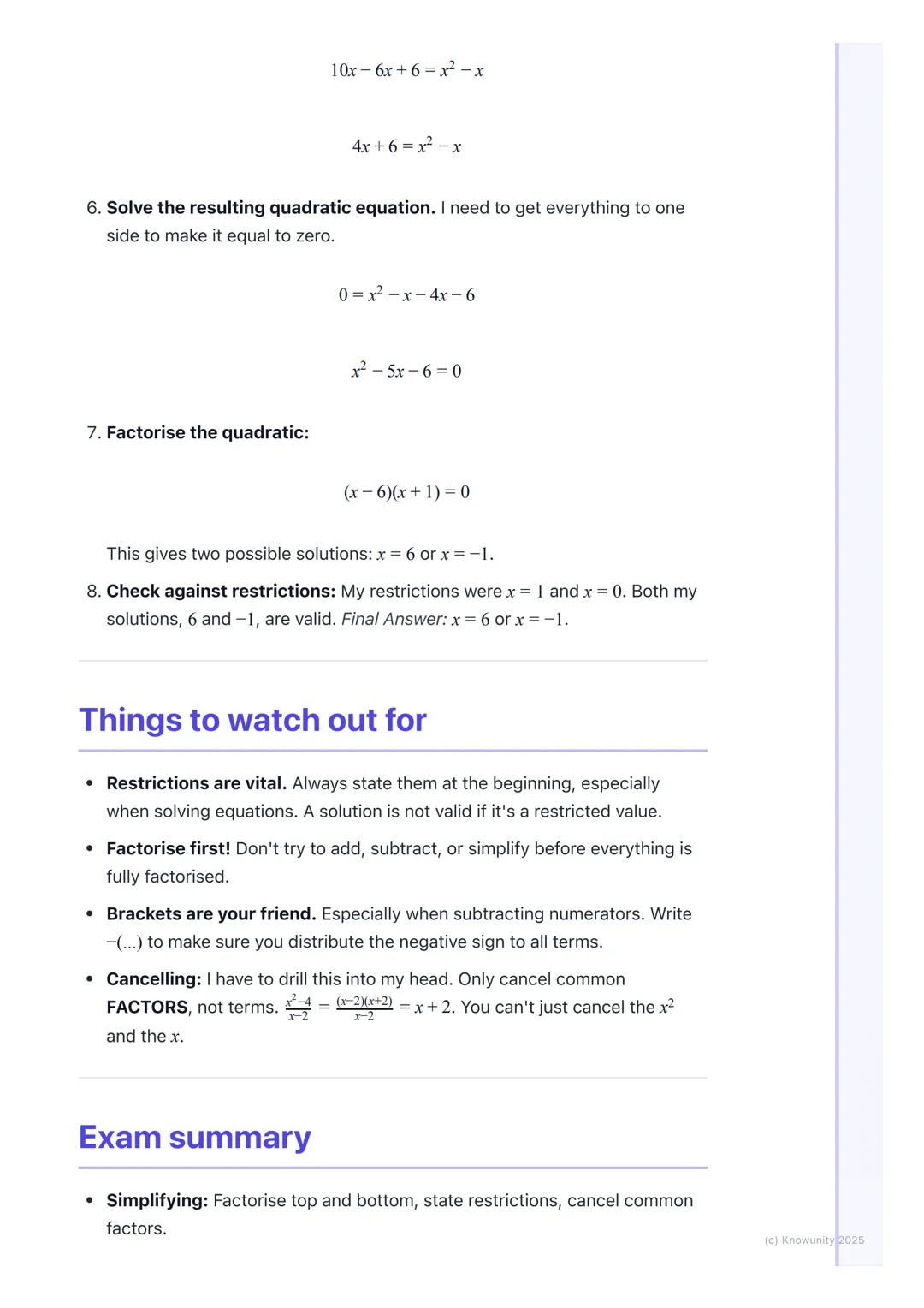 # Rational Expressions
## What are rational expressions?
A rational expression is basically just a fraction where the numerator and the
de