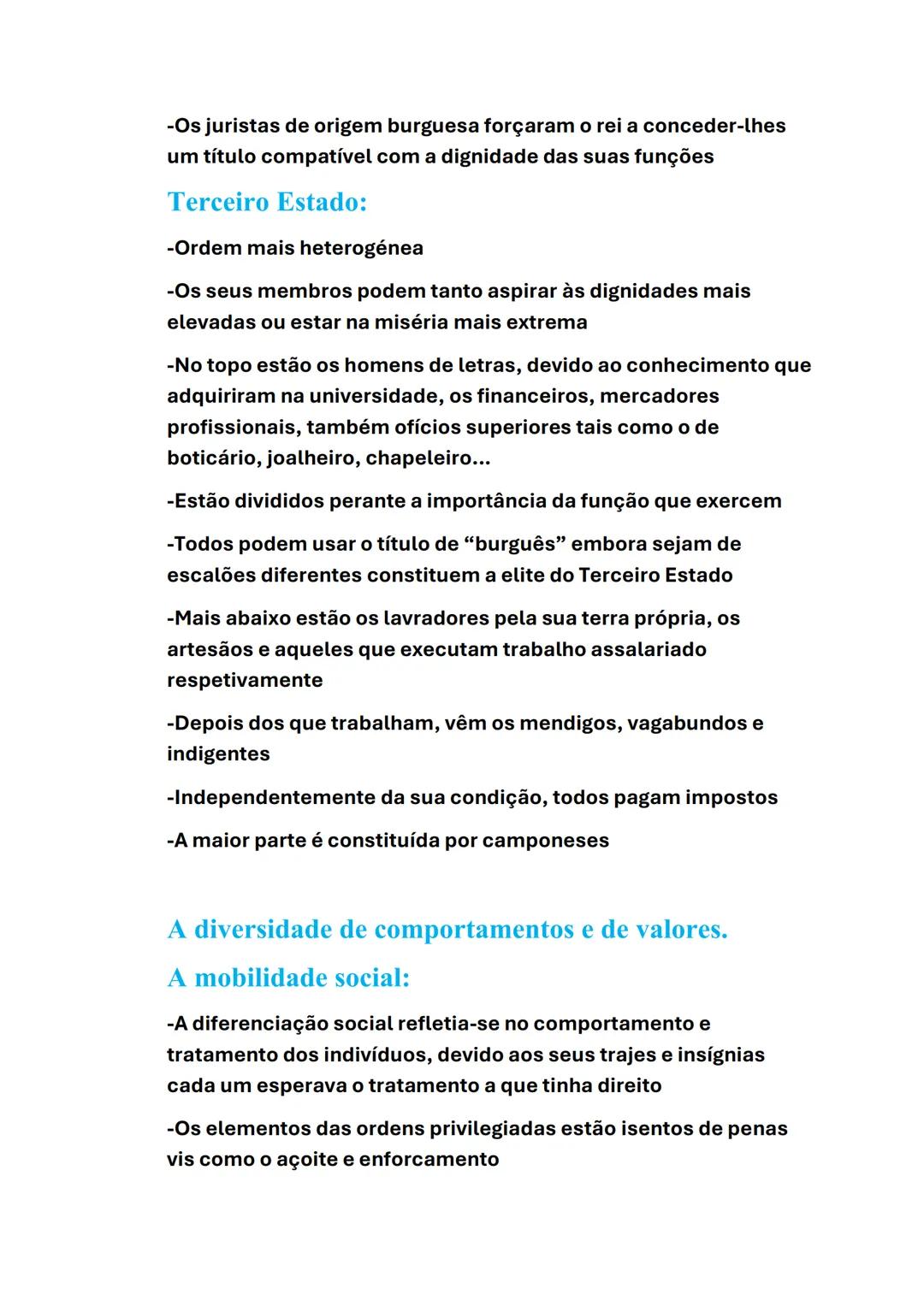 # Estratificação social e poder político nas sociedades do
antigo regime
-O antigo regime (XVII e XVIII) era caracterizado pela sua estrati