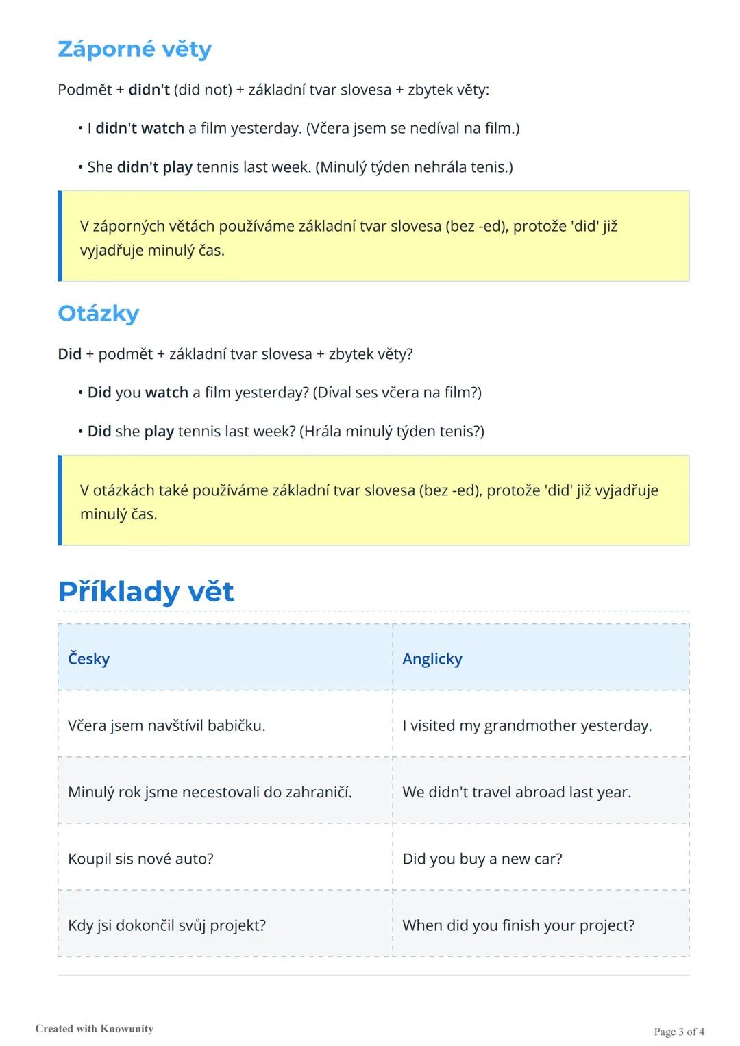 # Angličtina - minulý čas prostý
(simple past)
Přehled minulého času prostého v angličtině, jeho použití a tvoření.
# Minulý čas prostý (s