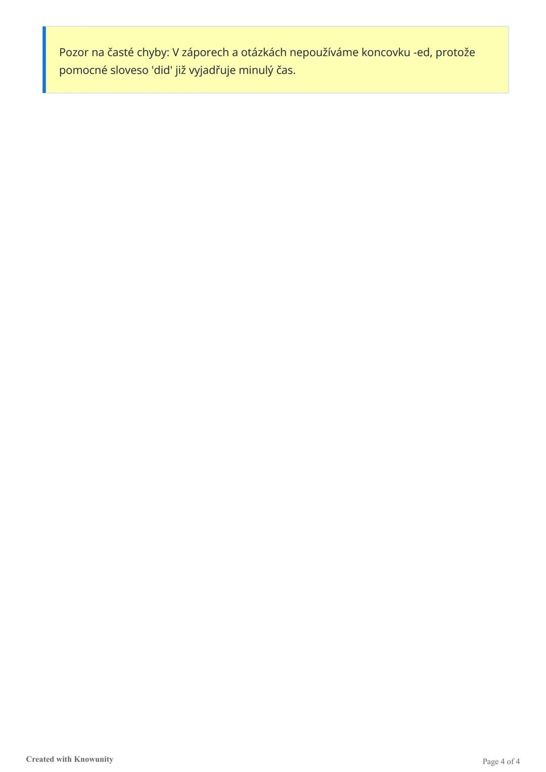 # Angličtina - minulý čas prostý
(simple past)
Přehled minulého času prostého v angličtině, jeho použití a tvoření.
# Minulý čas prostý (s